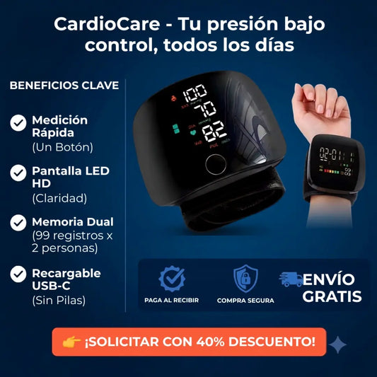 CardioCare - "Tu presión bajo control, todos los días."