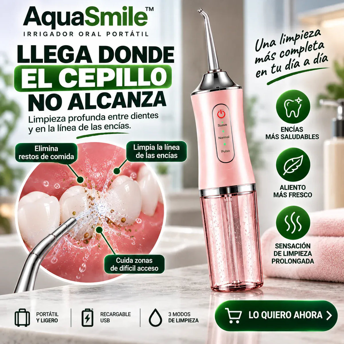 AquaSmile™ - Limpieza profunda en minutos