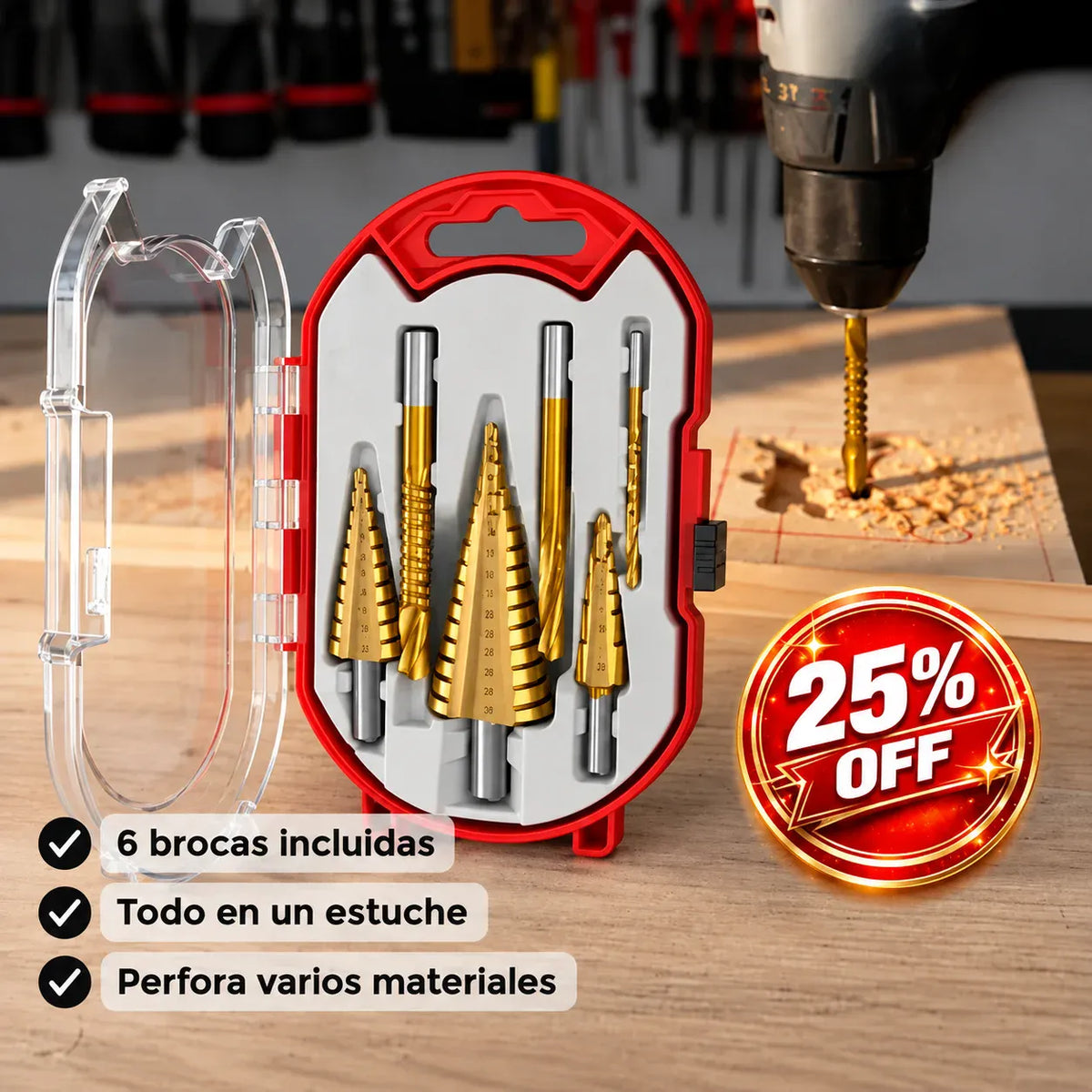 TitanDrill™ - Perfora varios tamaños fácil