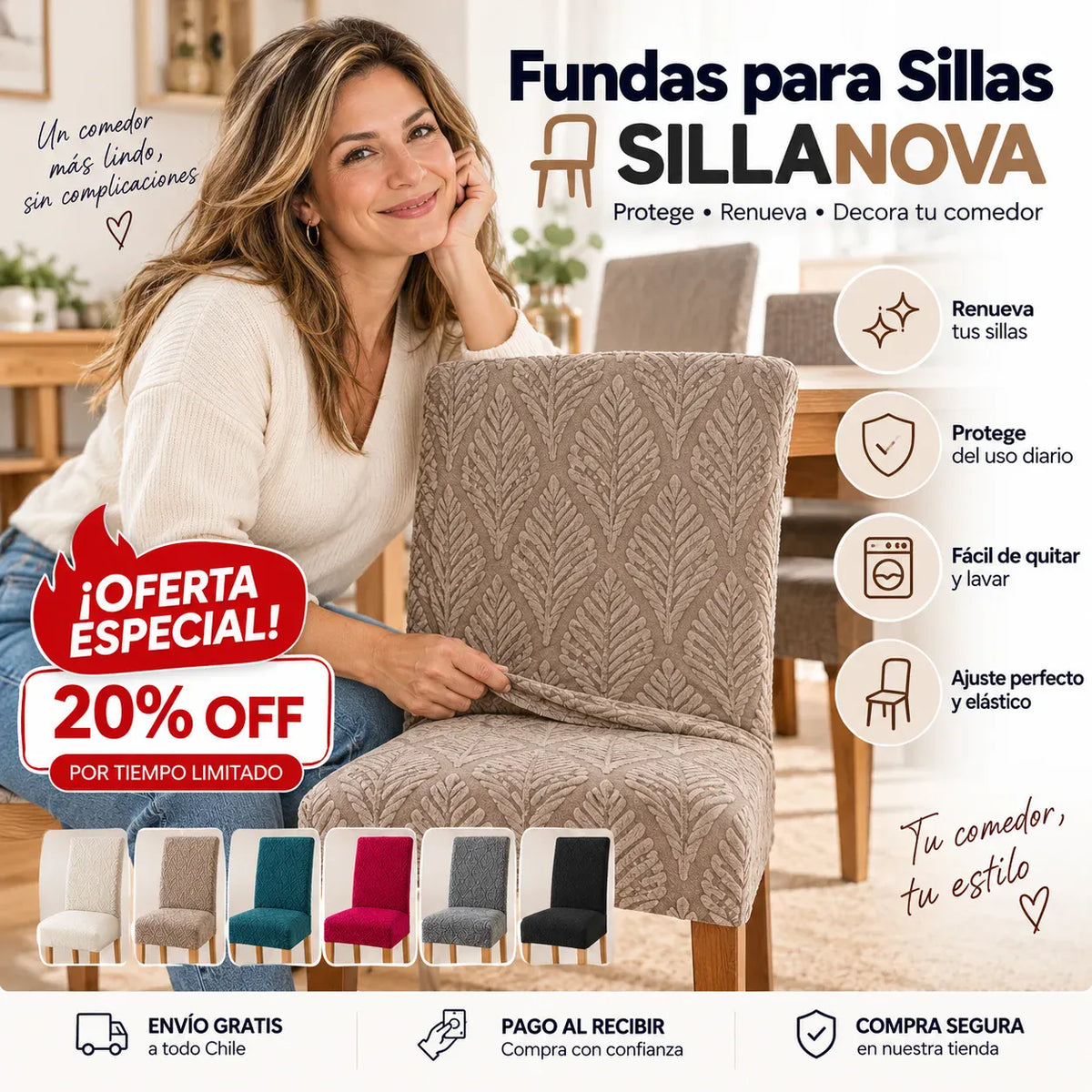 SillaNova™ - Dale otro look a tu comedor