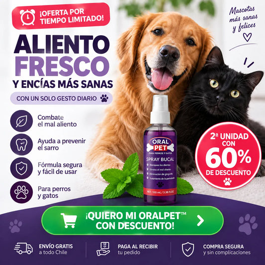 Oral Pet Spray™ - Aliento fresco sin cepillado