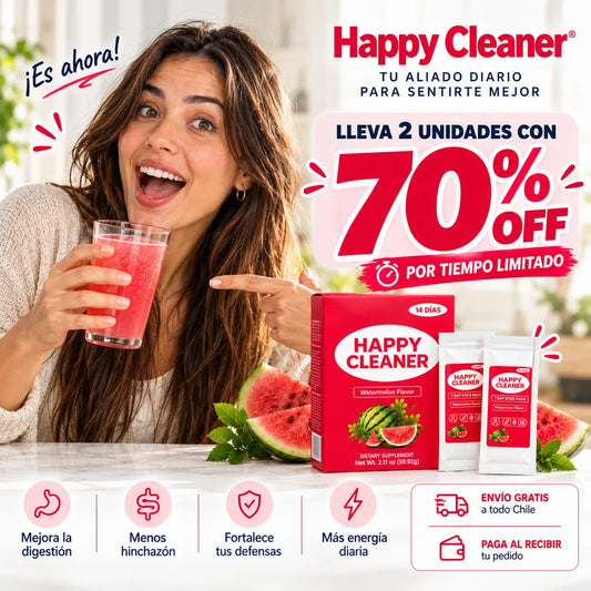Happy Cleaner - Incorpora fibra a tu rutina con sabor a sandía.