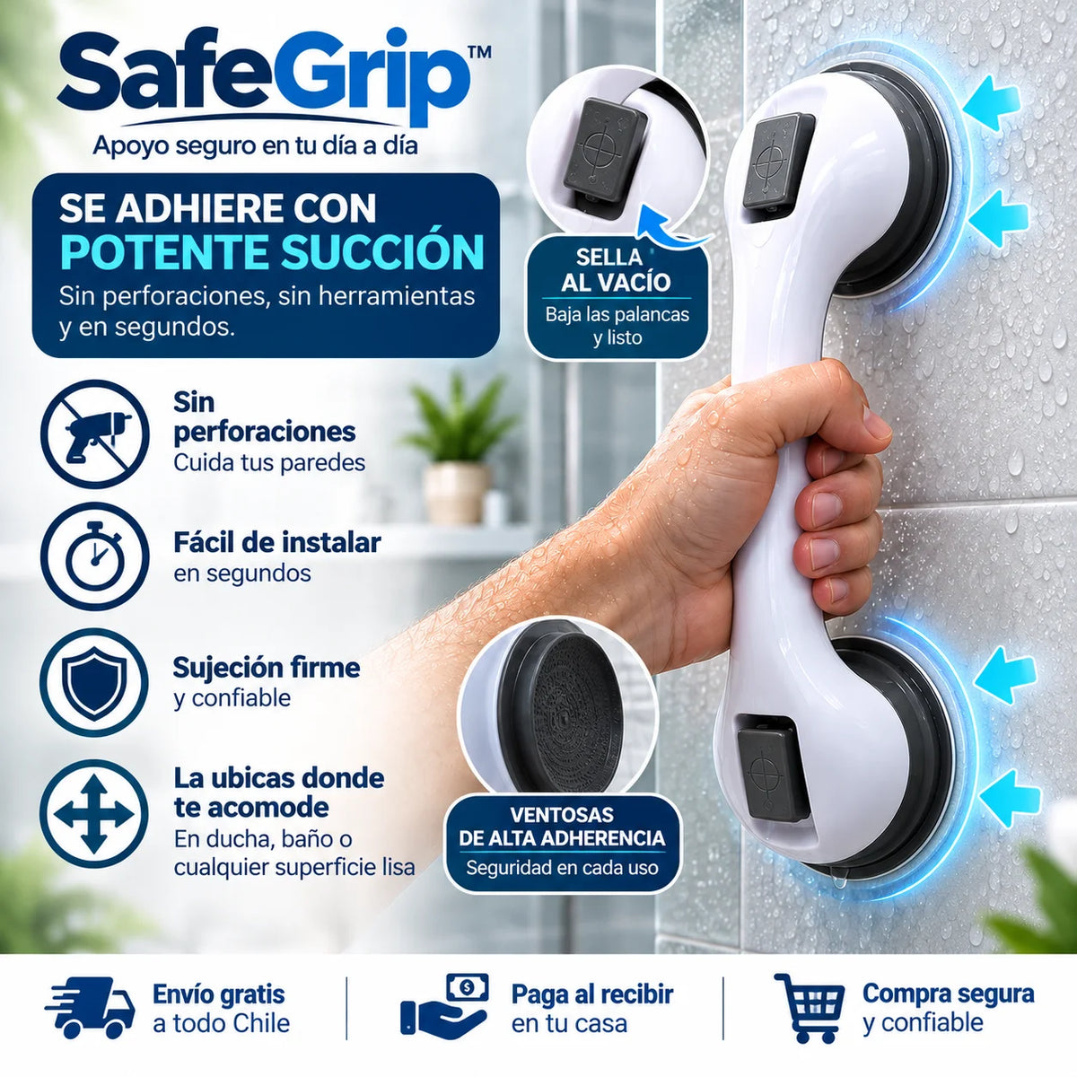 SafeGrip™ - Un apoyo firme donde lo necesites